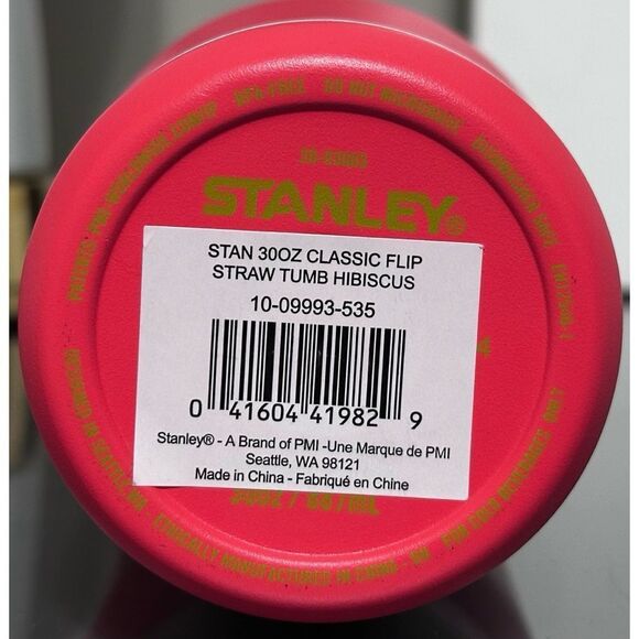 Stanley Ice Flow Flip Straw Tumbler 30oz, HIBISCUS - Picture 4 of 4